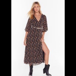 NastyGal Floral Maxi Dress